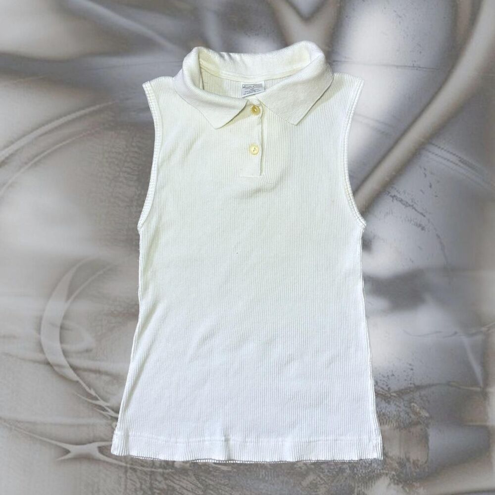 Off-white Women's White and Cream Polo-shirts